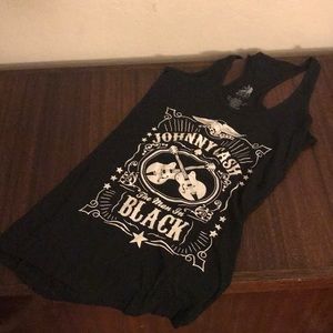 Johnny Cash Racer Back Black Tank sz Lg
